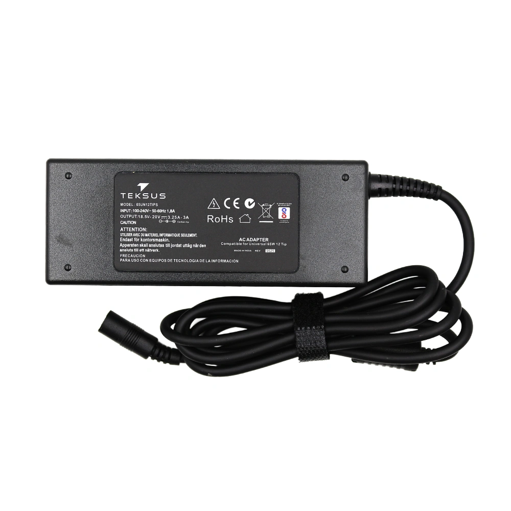 Teksus Laptop Adapter 65w 20V/3.25a Multi Pin Universal view 2